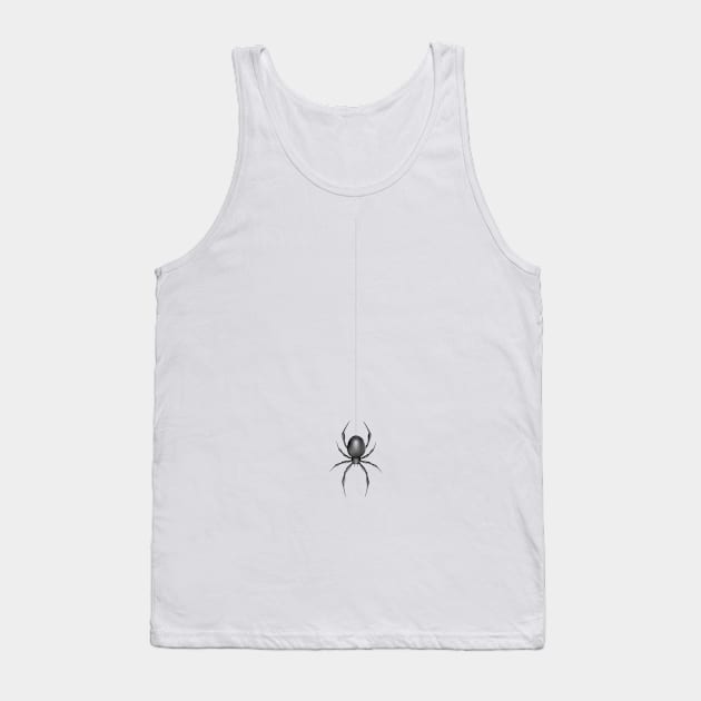 Spider Hanging From Web | Spider Hangs From Ceiling Tank Top by benayache